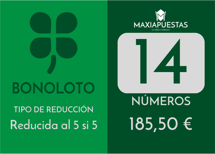 Reducida de la bonoloto de 14 N�meros al 5 si 5 - 371 apuestas de Bonoloto reducida