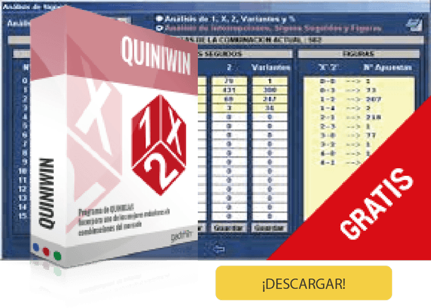 Baixe o Quinwin.  Software para fazer combinações de La Quiniela.